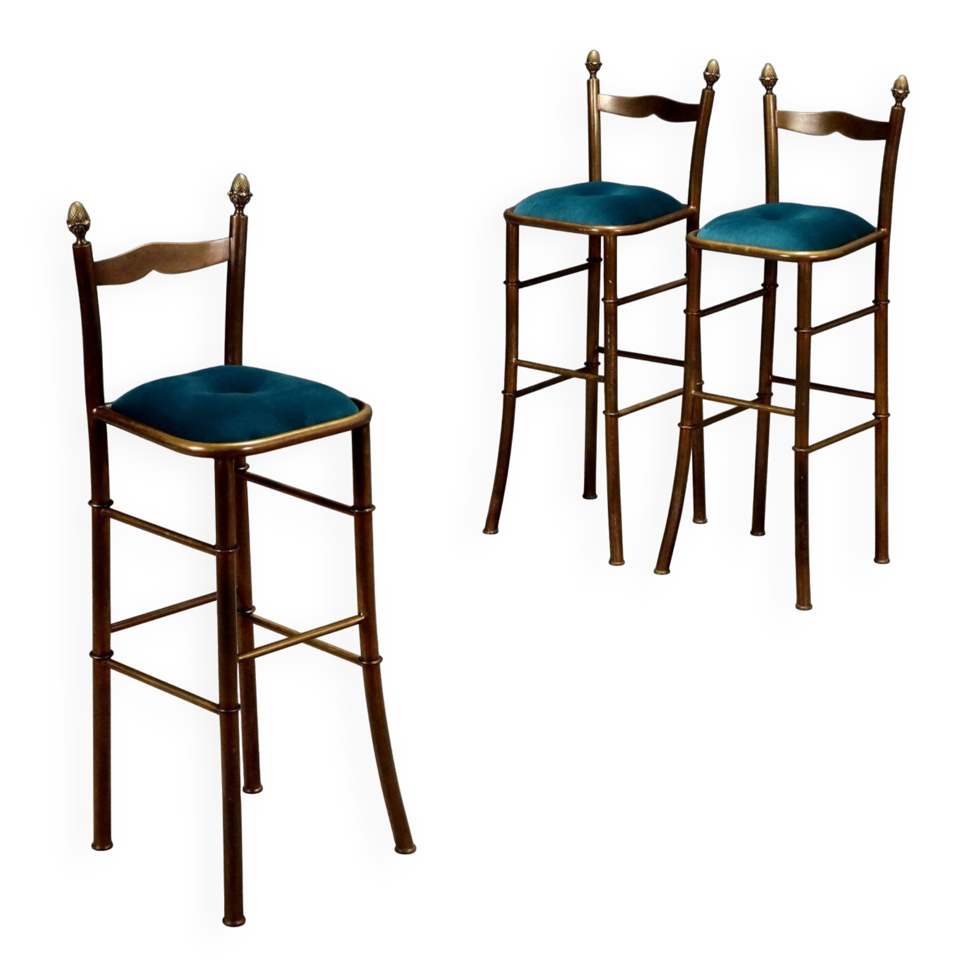 Vintage brass stools