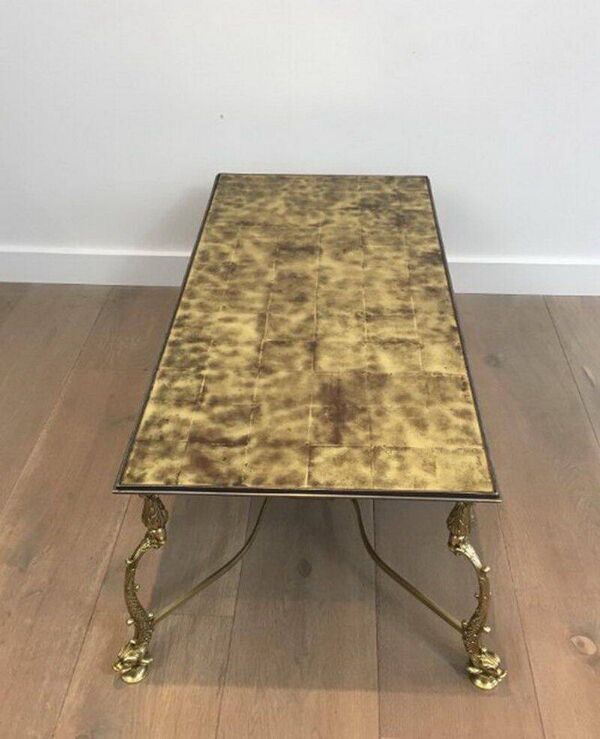 Table basse en laiton Maison Jansen