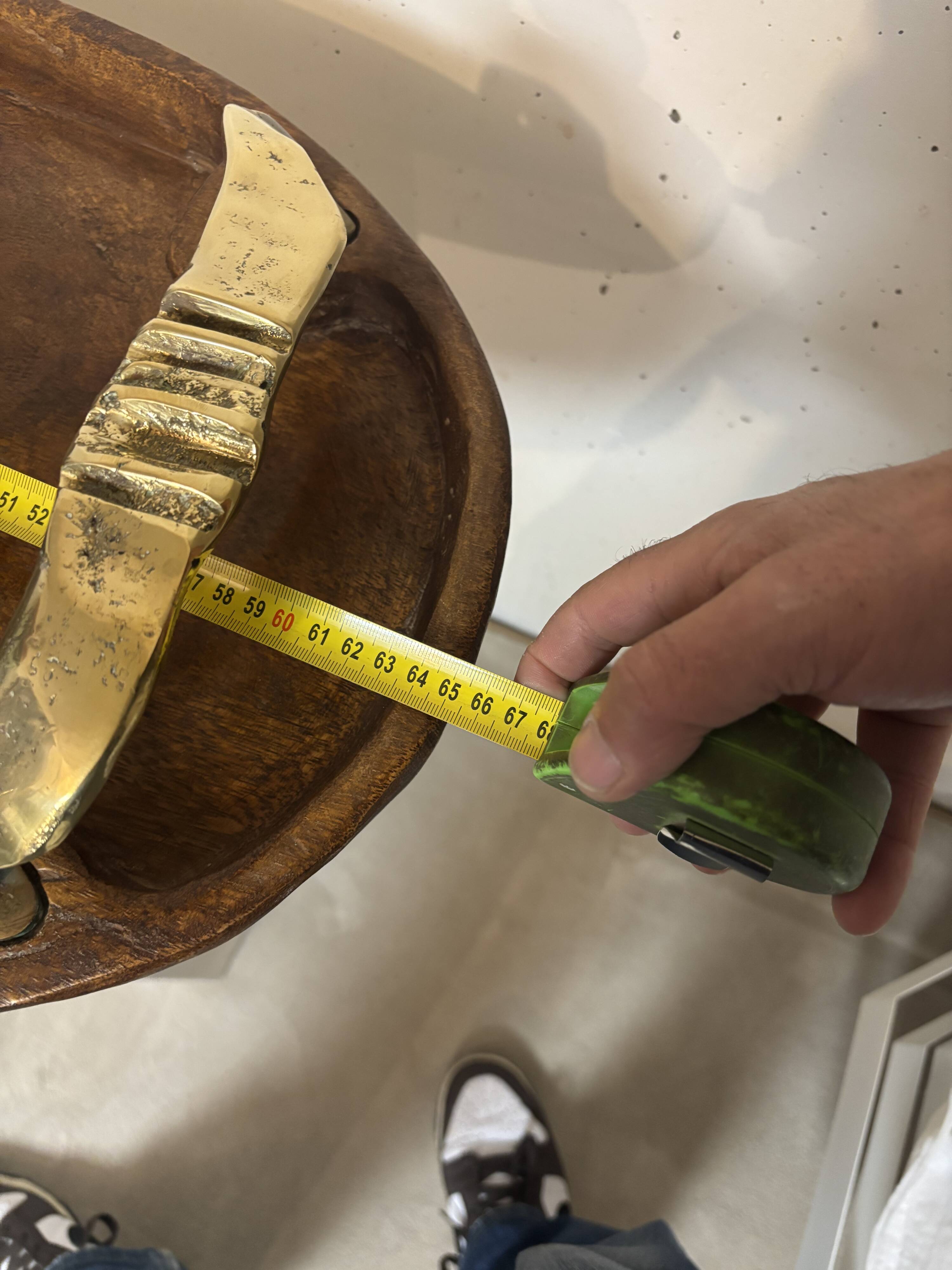 David Marshall wood and brass tray