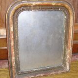 Miroir mural ancien en bois et stuc 43x53cm