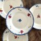 4 earthenware dessert plates “Mary Lou” Digoin Sarreguemines
