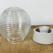 Vintage White Porcelain Ceiling Light, 1970s