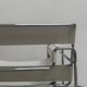"Wassily" armchair by Marcel Breuer for Gavina in white leather.