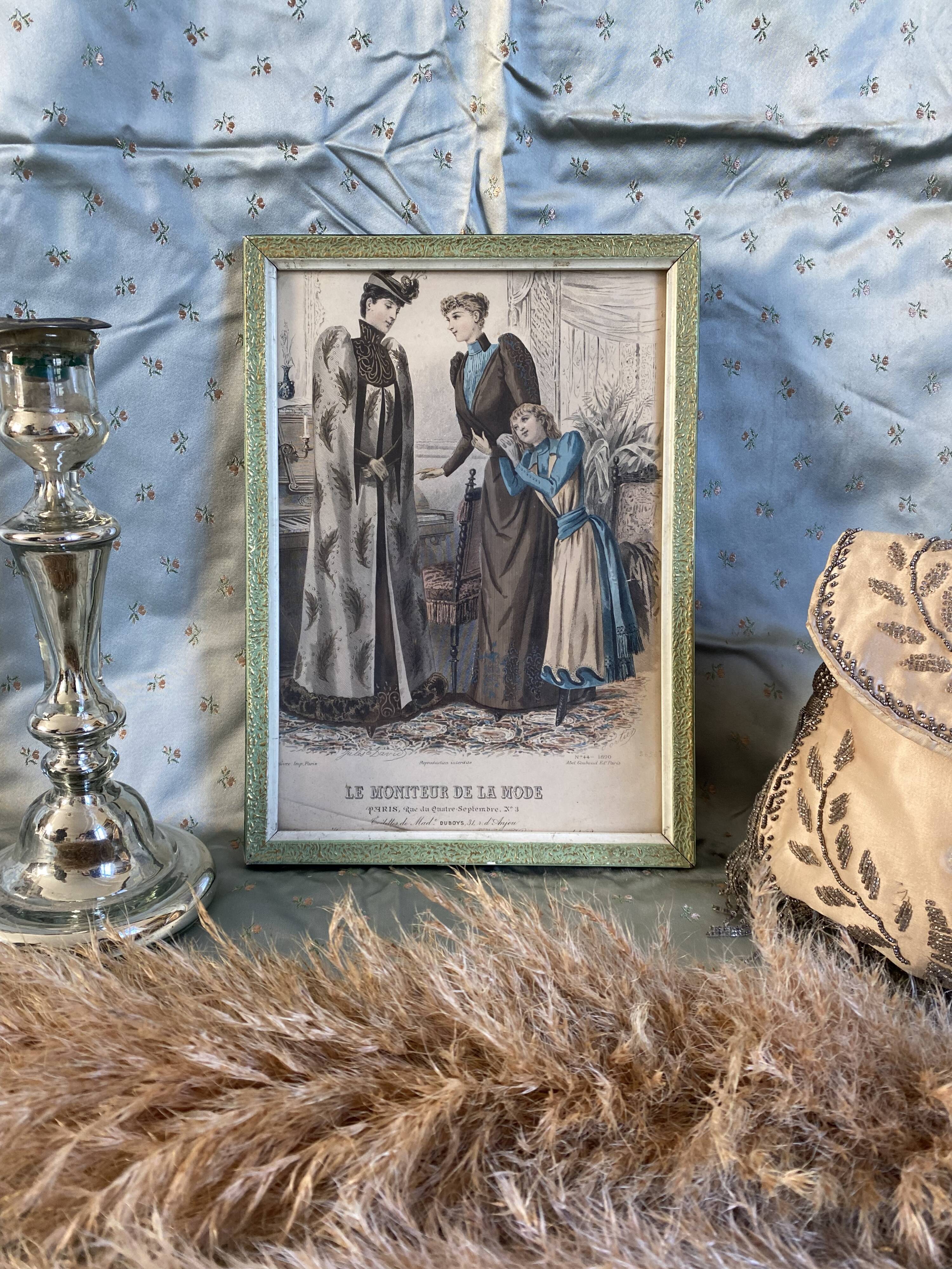 1890 fashion engraving "the fashion monitor"