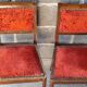 1890/1930 Pair of red velvet chairs / beech