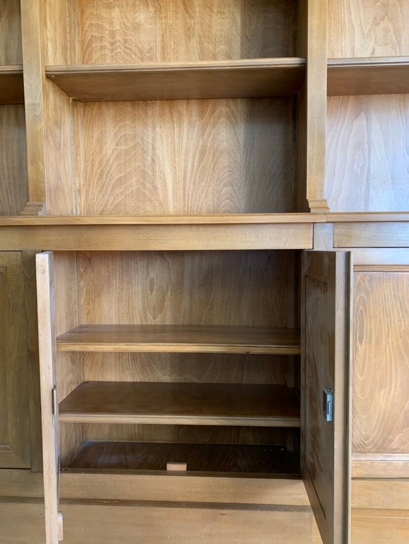 Library, solid wood wardrobe
