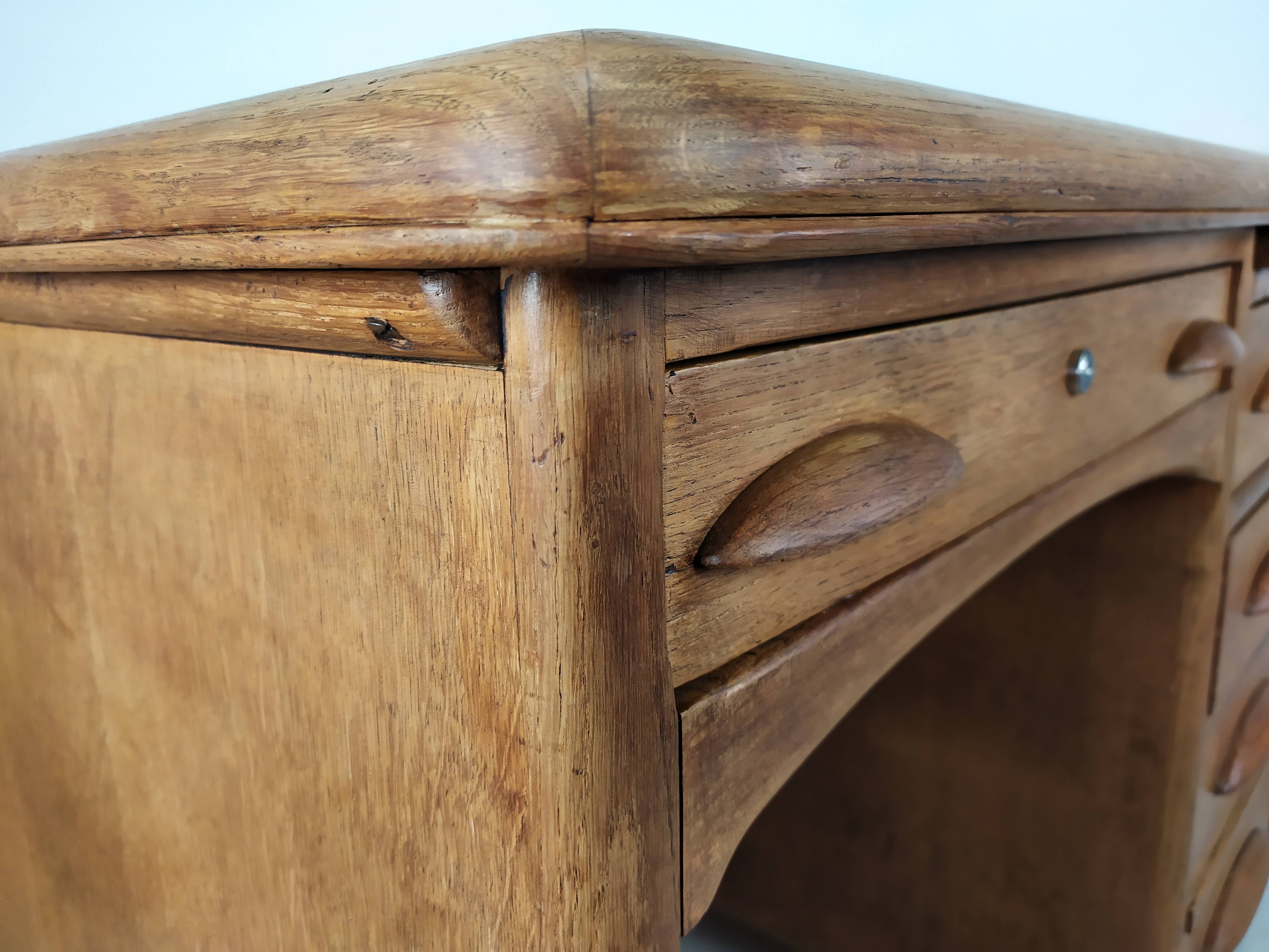 Bureau vintage chêne