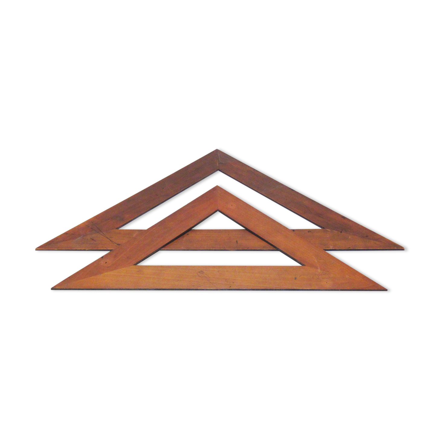 Two school brackets in natural wood