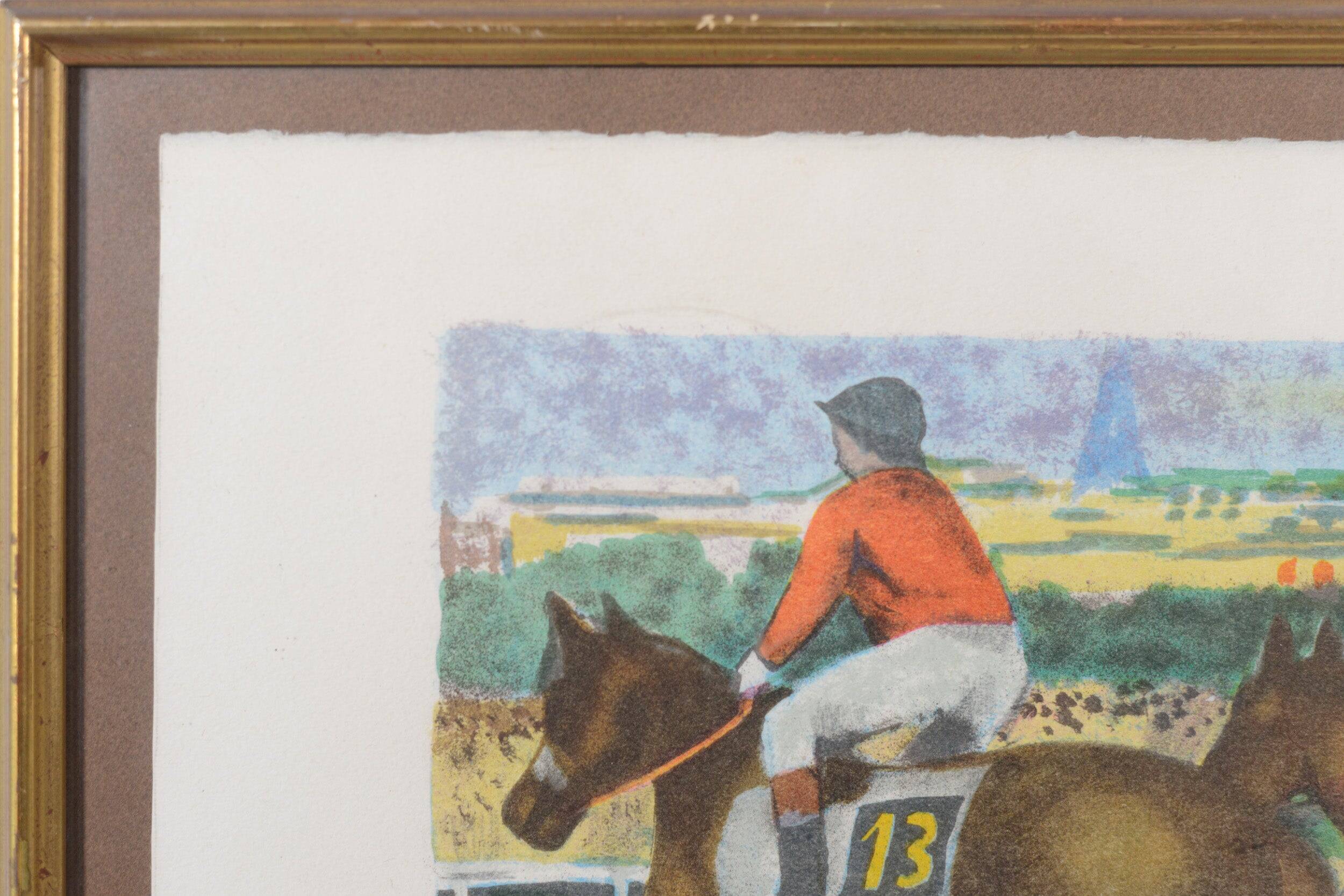 Horse races at Auteuil - Lady with hat - François Gall