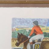 Horse races at Auteuil - Lady with hat - François Gall