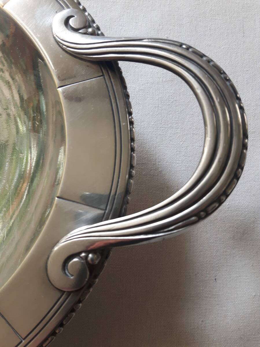 Silver metal dish