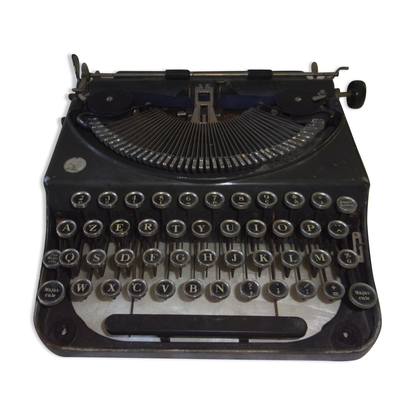 Old metal typewriter