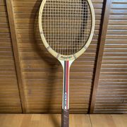 Vintage tennis racket hilton master wood + vintage cover