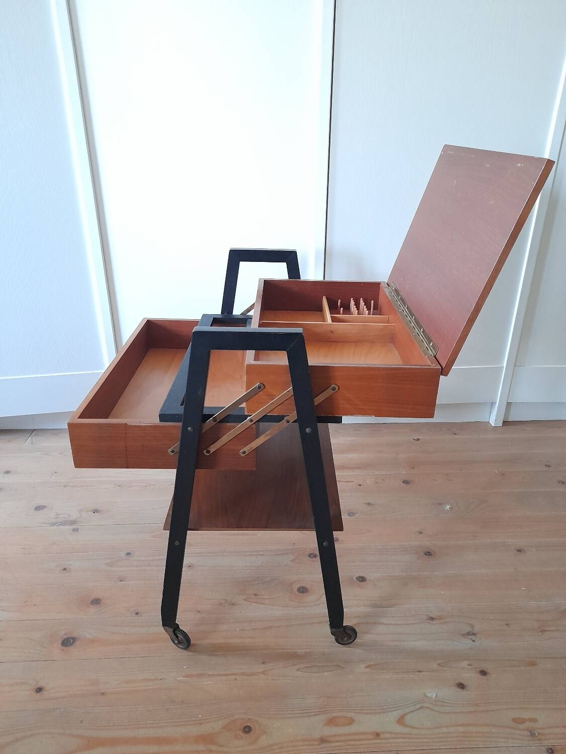 Danish sewing table in teak