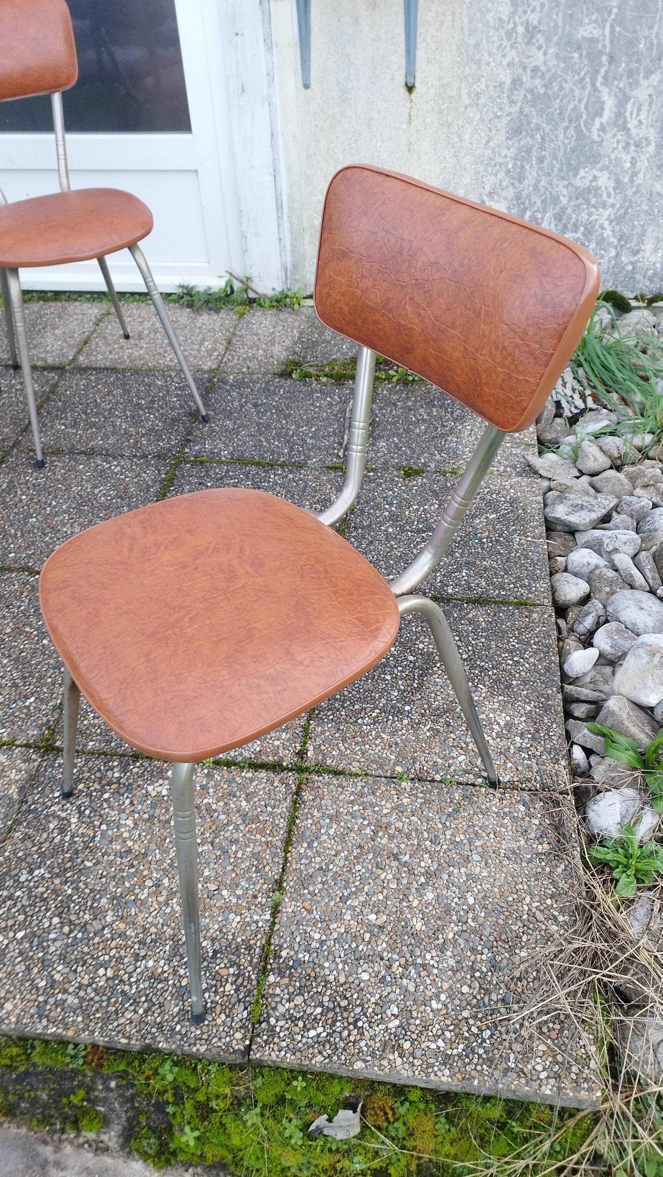 6 vintage skai chairs from the 1960s