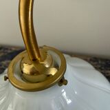 White Art Deco wall lamp electrified to nine