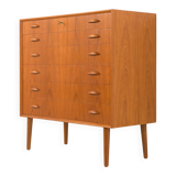 Scandinavian teak chest of drawers by Johannes Sorth for Nexo Mobelfabrik.