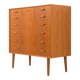 Scandinavian teak chest of drawers by Johannes Sorth for Nexo Mobelfabrik.