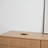 Metal leaf-shaped platter, Italian design, 1980s, made in Italy