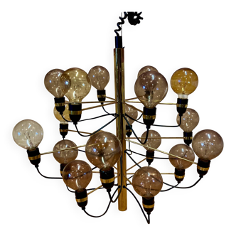 Large vintage metal suspension design.