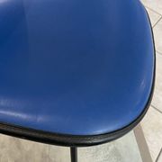 Eames Herman Miller vintage 70s blue vinyl fiberglass chair