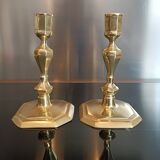 Pair of gilded bronze candlesticks