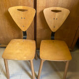 80s Italian chairs, in wood and metal