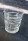 Seau à glace verre taillé et metal chromé