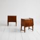 Tables de chevet en teck par A. Chr. Laursen, Danemark, années 1950.