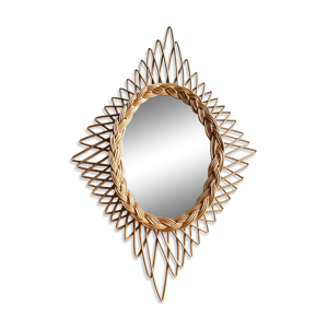 Miroir rotin vintage - forme