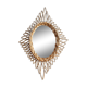 Vintage rattan mirror in star/diamond shape