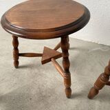 Trio of old tripod stools