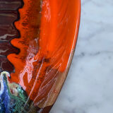 Plat XL poisson style Vallauris vintage