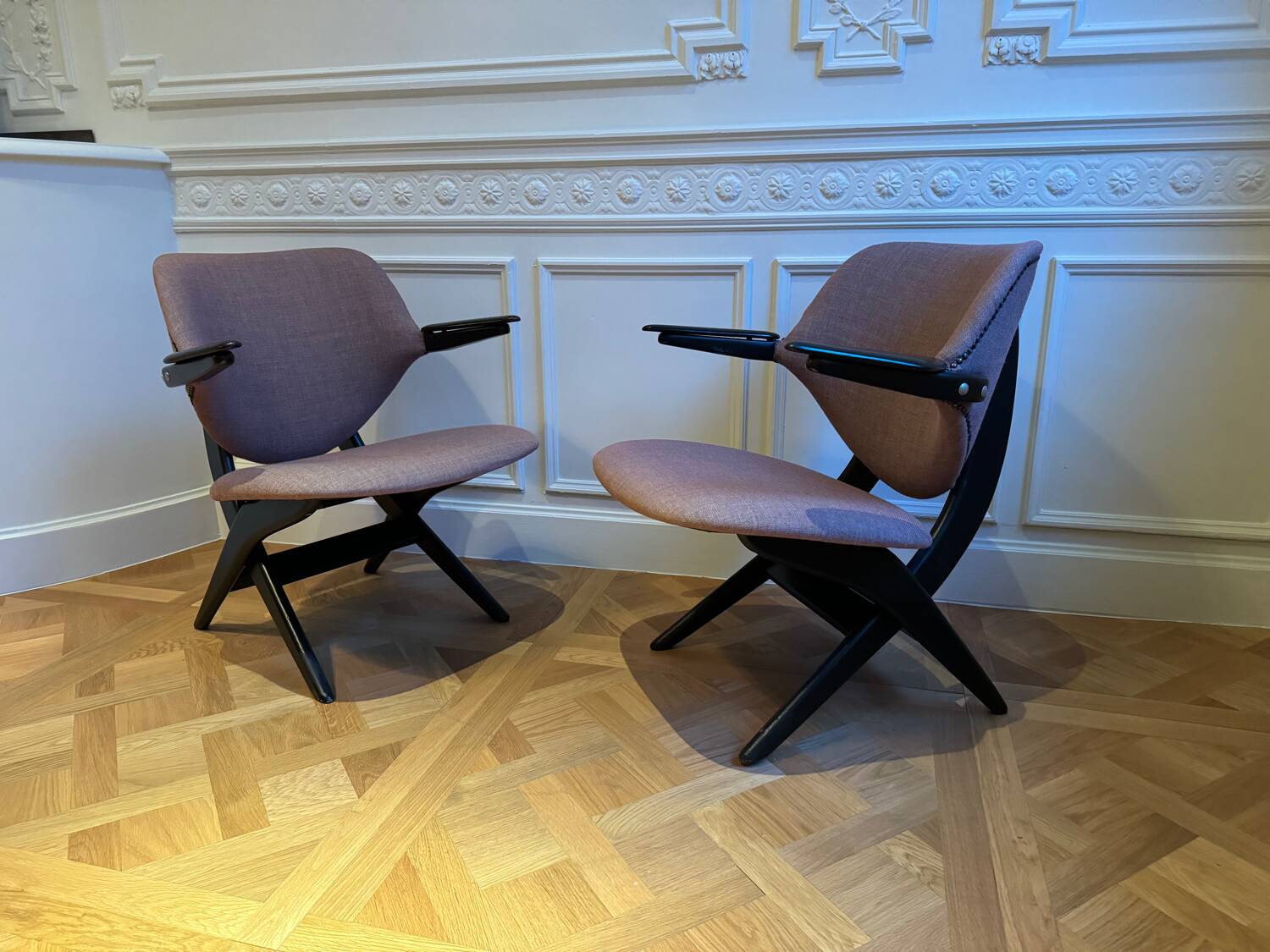 Paire de fauteuils Louis Van Teeffelen pour Webe