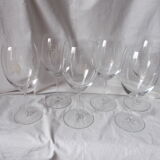 6 large crystal Bordeaux wine glasses