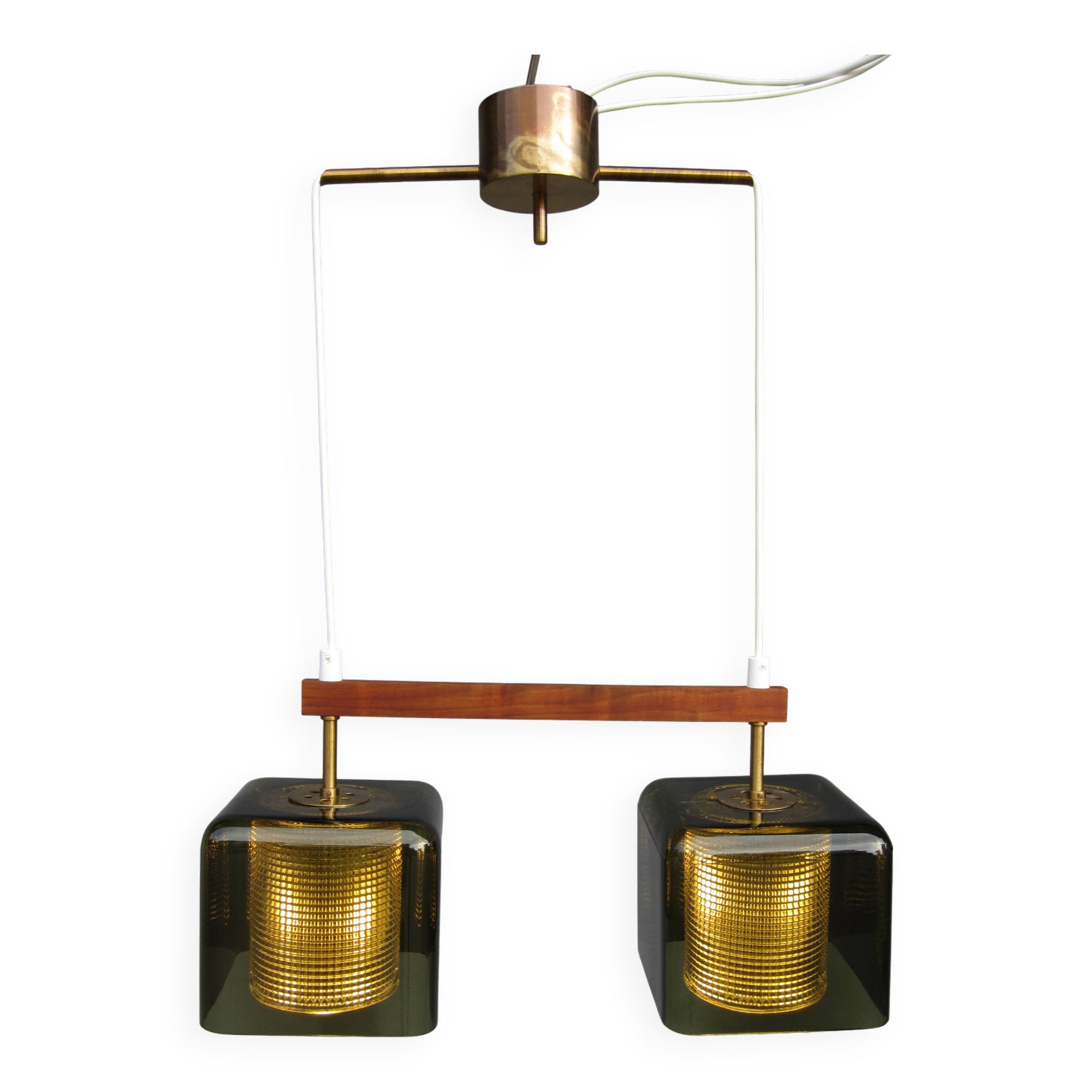 Scandinavian glass pendant lamp Carl Fagerlund for Orrefors