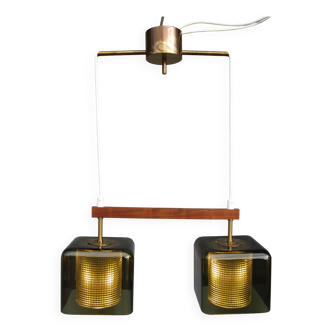 Scandinavian glass pendant lamp Carl Fagerlund for Orrefors