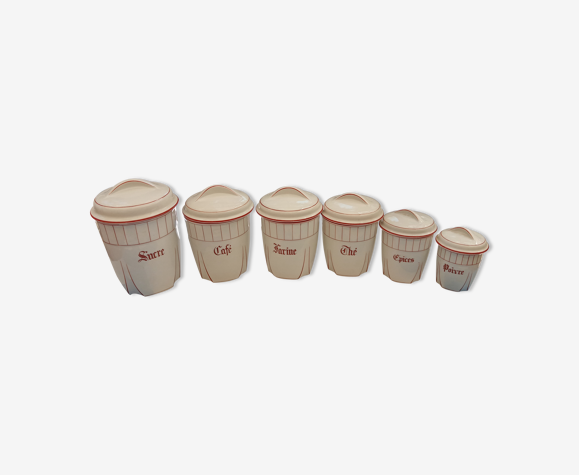 Série de 6 pots à épices de cuisine