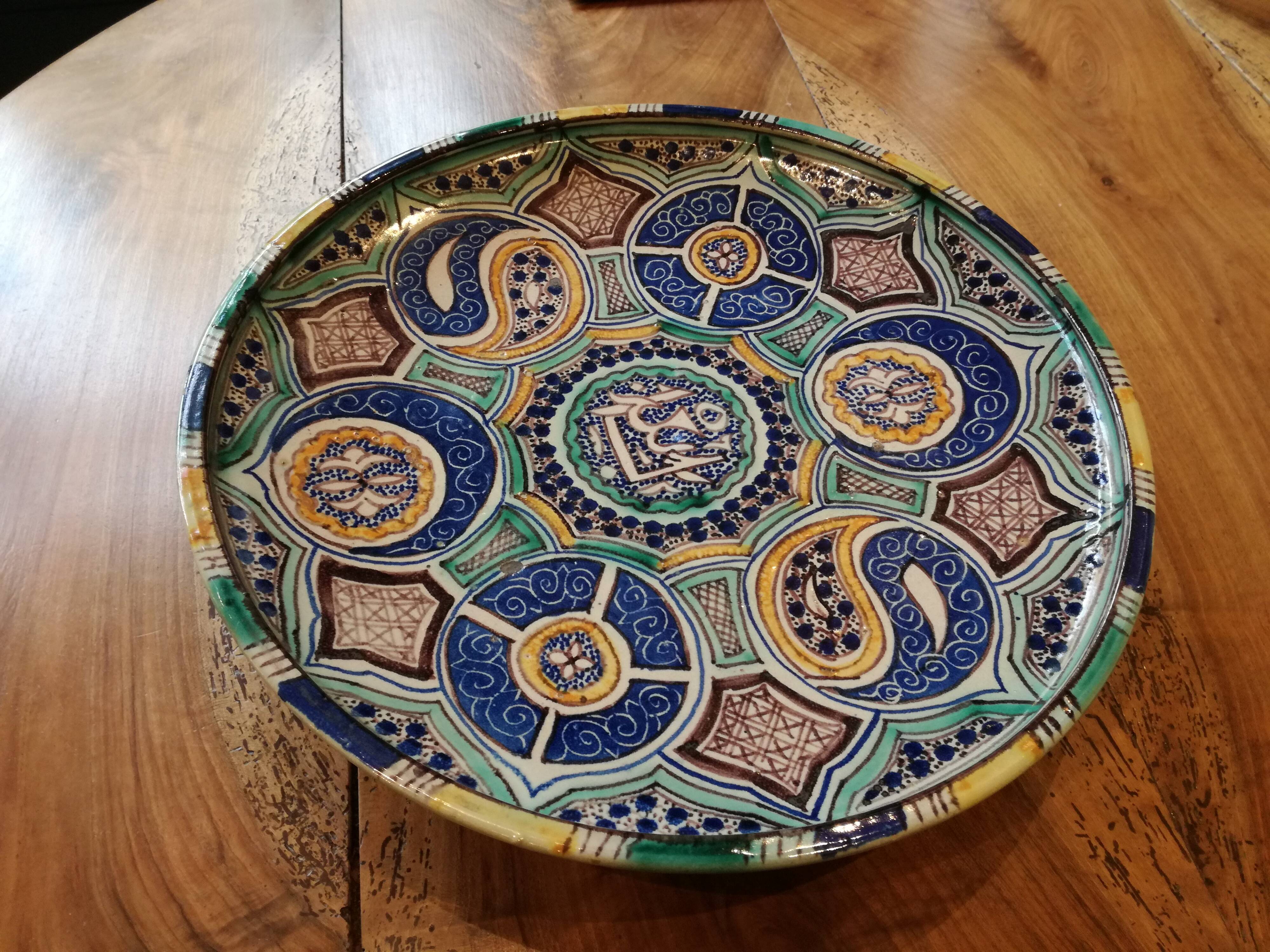 Ceramic terracotta couscous dish
