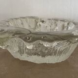Cendrier, vide-poche Blenko en verre moderniste design brutaliste, 1960