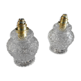 Duo of molded glass globe suspensions