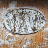 Old wooden farmhouse table with drawer