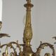 Elegant French Vintage Bronze 5-Light Art Nouveau Style Chandelier