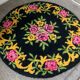 Vintage round wool rug, 150cm, 1970s