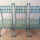 Lot de 6 chaises en fer forgé