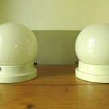 Ceiling lights with glass ball and foot porcelain
