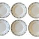 6 old earthenware plates from Saint-Amand (North)