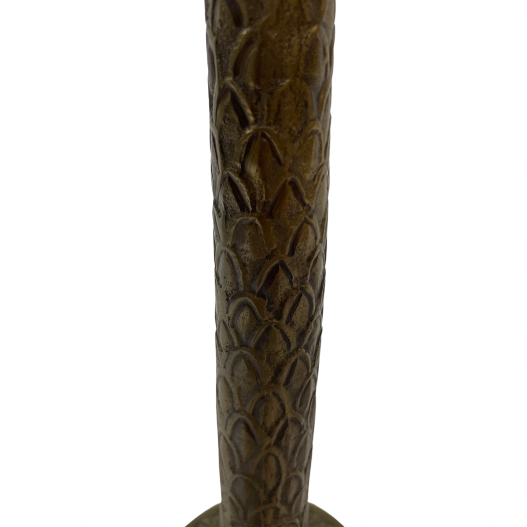 Vintage palm tree lamp base 1960s brass mid century