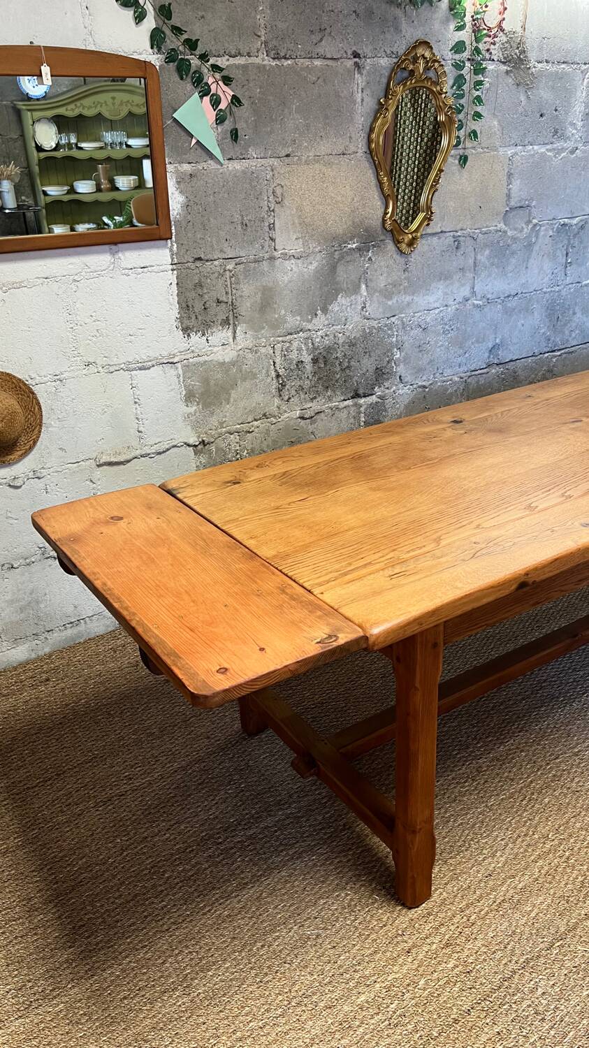 Solid oak farmhouse table