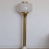 Vintage Brass Floor Lamp Elegant Gold Tall Mid Century Modern Light